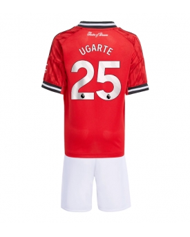 Billige Fotballdrakt Manchester United Manuel Ugarte #25 Replika Hjemmedraktsett Barn 2025-26 Kortermet (med bukser)